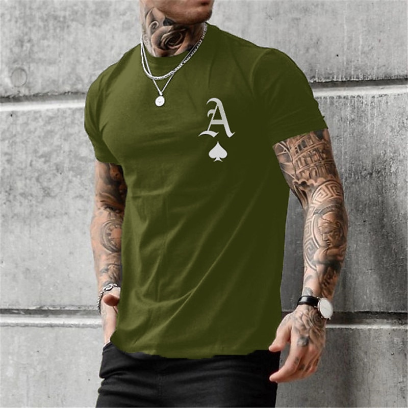 Men's Ace of Spades Short Sleeve Graphic T-Shirt - Poker & Card Game Lifestyle Tee3