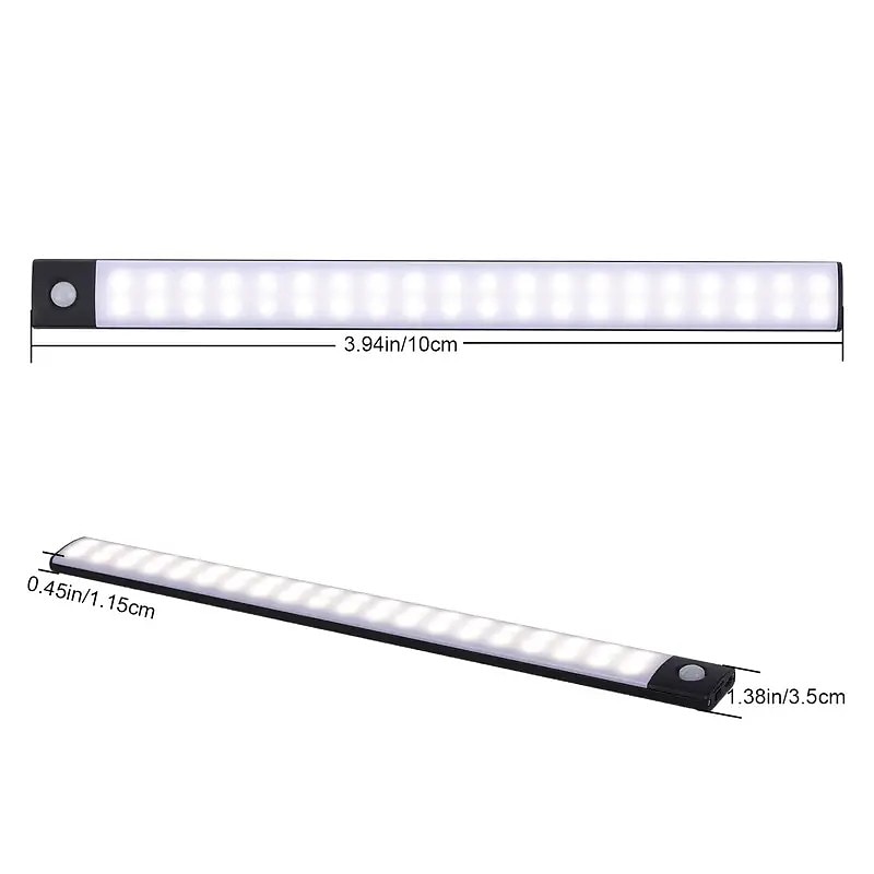 Under Cabinet Lighting 1PACK, LED Motion Sensor Cabinet Light, Magnetic, USB Rechargeable Kitchen Night Lights for Wardrobe Closets Cabinet Cupboard Stairs Corridor3