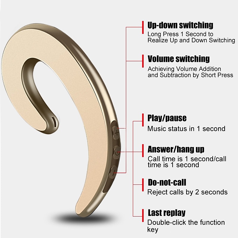 Bone Conduction Bluetooth 5.3 Wireless Headset Stereo Sports Headphone Universal Oreillette Bluetooth 5.3 casque sans fil stro sport casque universel3