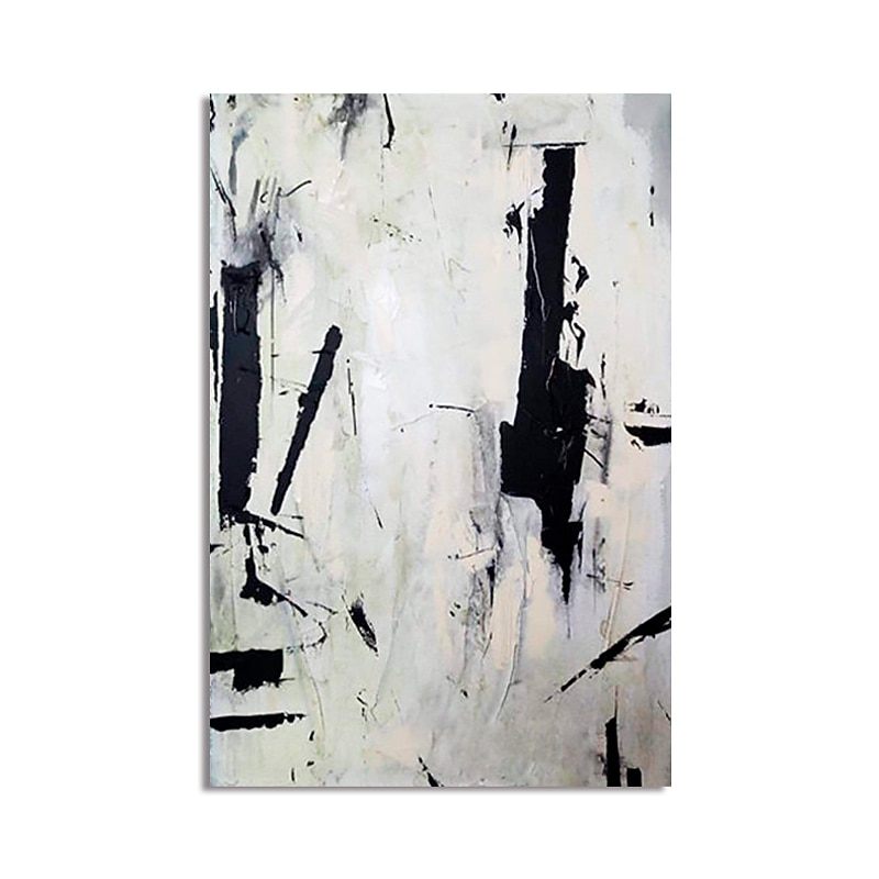 Oil Painting Handmade Big Size Painting Hand Painted Wall Art Black-White Abstract Canvas Painting Home Decoration Decor No Frame Painting Only3