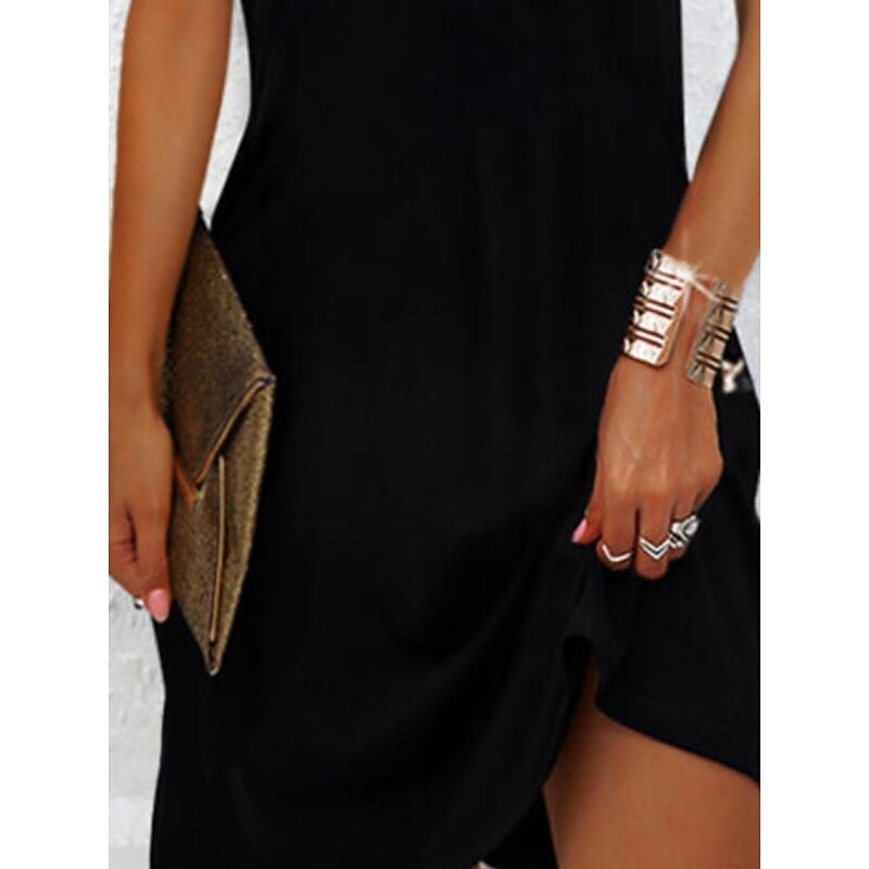 Women's Plain Cut Out V Neck Mini Dress Daily Vacation Short Sleeve Summer Spring3