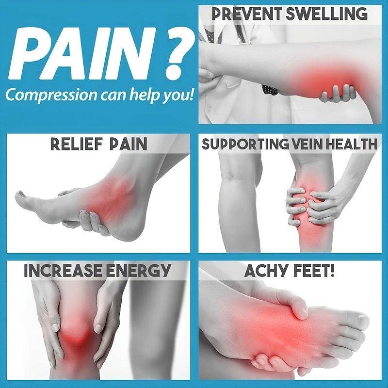 6 Pairs Athletic Compression Sports Socks Long Men's Women's Socks Breathable Comfortable Non-slipping Quick Dry Gym Workout Basketball Running Active Training Jogging Sports Nylon Black White Grey4