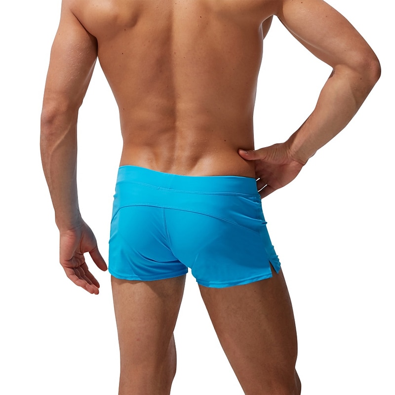 Men's Swimwear Swim Shorts Swim Trunks Drawstring Zipper Pocket Plain Breathable Soft Outdoor Casual Daily Hawaiian Stylish Black White Micro-elastic4