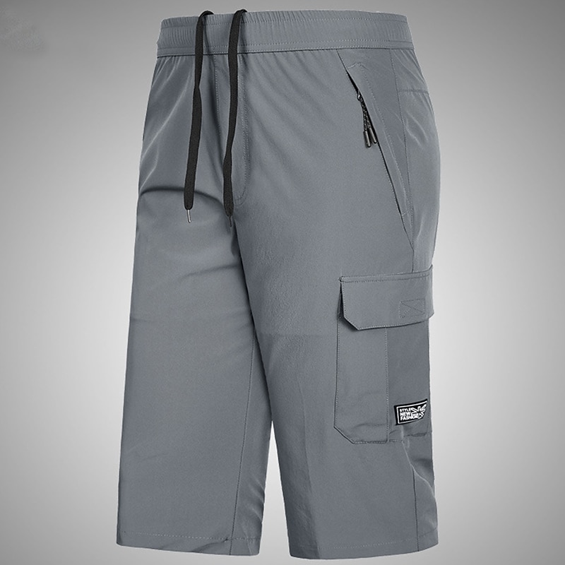 Men's Cargo Shorts Shorts Hiking Shorts Multi Pocket Plain Comfort Breathable Outdoor Daily Going out Fashion Streetwear Black Blue