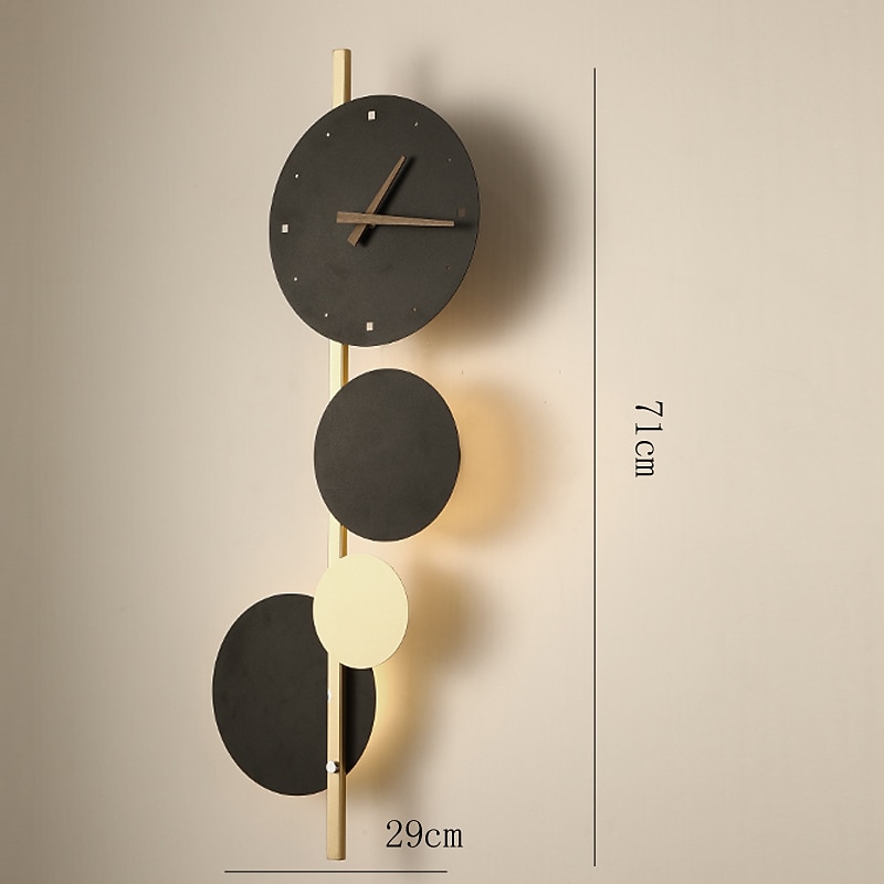 LED Wall Lights Clock Design Circle Design Dimmable 71cm Creative Aisle Bedroom Living Room Background Wall Decoration Wall Sconce Lighting 110-240V4