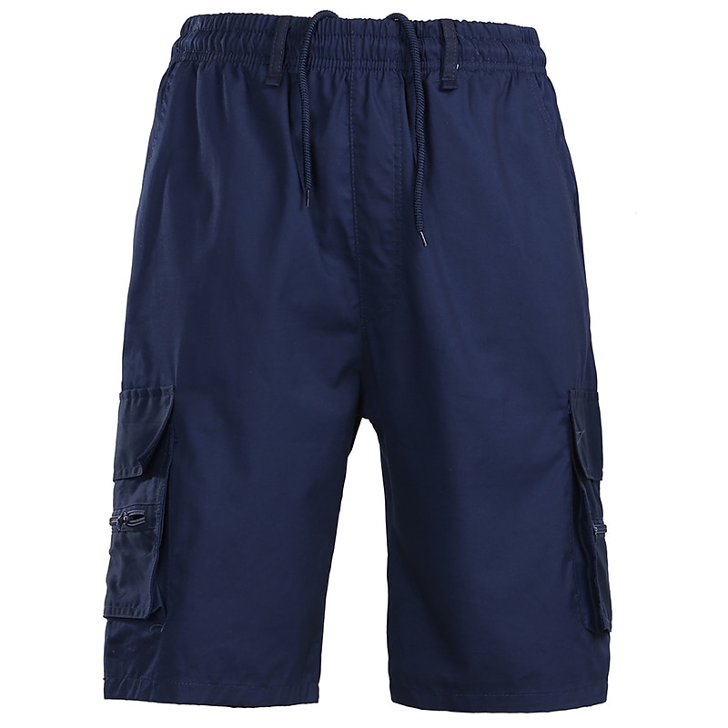 Men's Cargo Shorts Shorts Bermuda shorts Flap Pocket Plain Comfort Breathable Outdoor Daily Going out Fashion Streetwear Black Green2