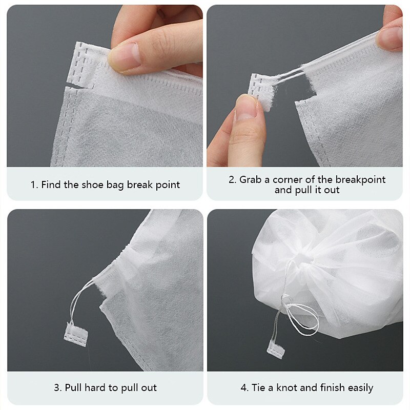 20Pcs Shoes Storage Bag Closet Shoe Organizer Non-Woven Travel Portable Bag Waterproof Pocket Clothing Classified Hanging Bags4