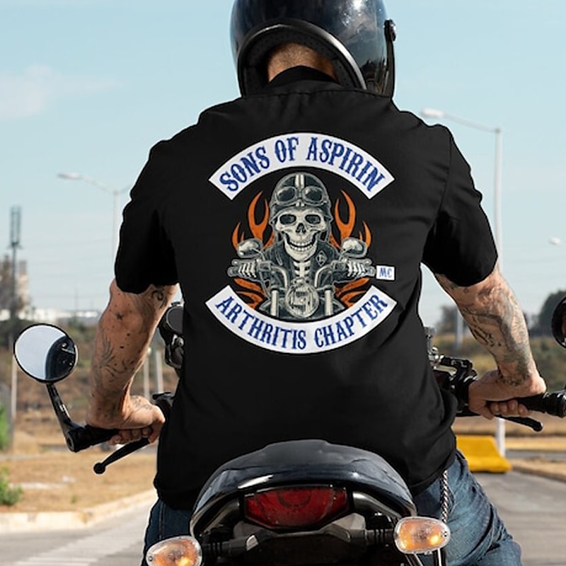 Men's Plus Size Big Tall T shirt Tee Tee Graphic Tee Crewneck Black Dark Blue Short Sleeves Outdoor Going out Print Letter Graphic Prints Funny Clothing Apparel Cotton Blend Stylish Casual Tops