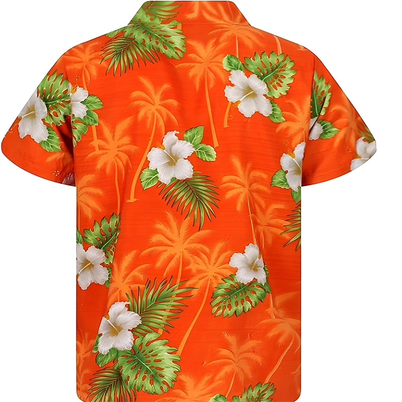 Men's Floral Graphic Tropical Flowers Shirt Summer Shirt Casual Shirt Short Sleeve Shirt Turndown Fashion Streetwear Basic Casual Daily Hawaiian Pink Red Blue S M L2