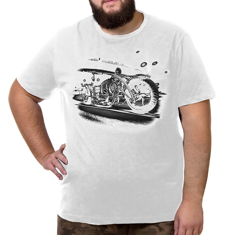 Men's Plus Size Big Tall T shirt Tee Tee Crewneck Black White Navy Blue Short Sleeves Outdoor Going out Print Graphic Prints Clothing Apparel Cotton Blend Streetwear Stylish Casual2