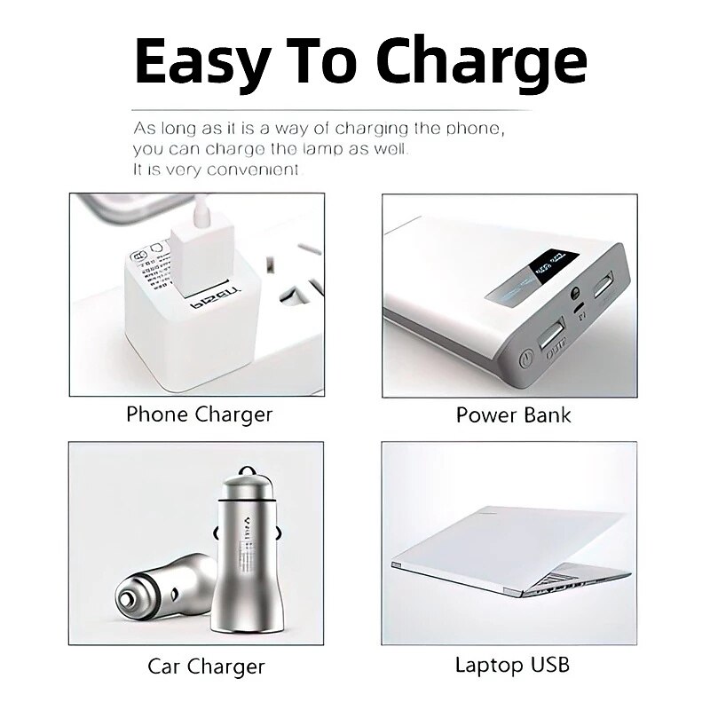 1pc 30 W LED Globe Bulbs 1000 lm USB 72 LED Beads SMD 5730 Waterproof Rechargeable Dimmable White 5 V / RoHS / CE Certified3