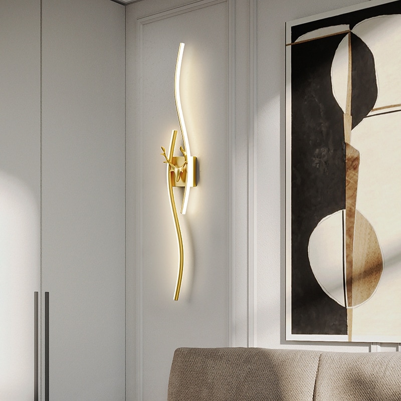 LED Wall Lights Simple Modern Staircase Bedroom Bedside Lamp Living Room TV Background Wall Strip Light Luxury Wall Lamp4