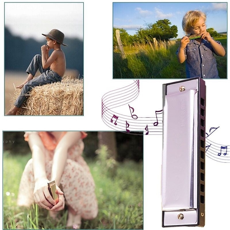 10 Holes Harmonica Diatonic Blues Harp Keys Mouth Organ for Blues Rock Country Folk Jazz2