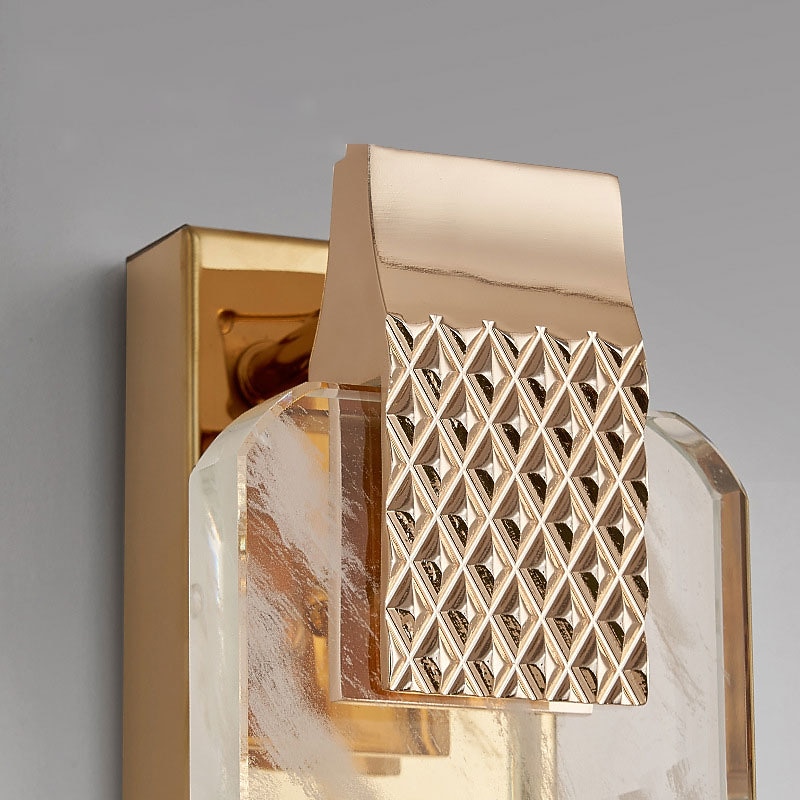 Crystal Indoor Wall Lights LED Nordic Style Living Room Shops Cafes Gold + Rose Gold Steel Wall Light 110-240V3