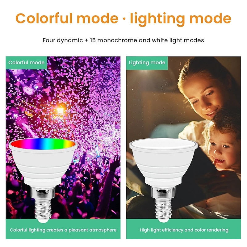 LED Light Cup RGB Remote Control 16-Color Magic Spot Light GU10 Interior Decoration Light E27 Bar Festival Atmosphere2