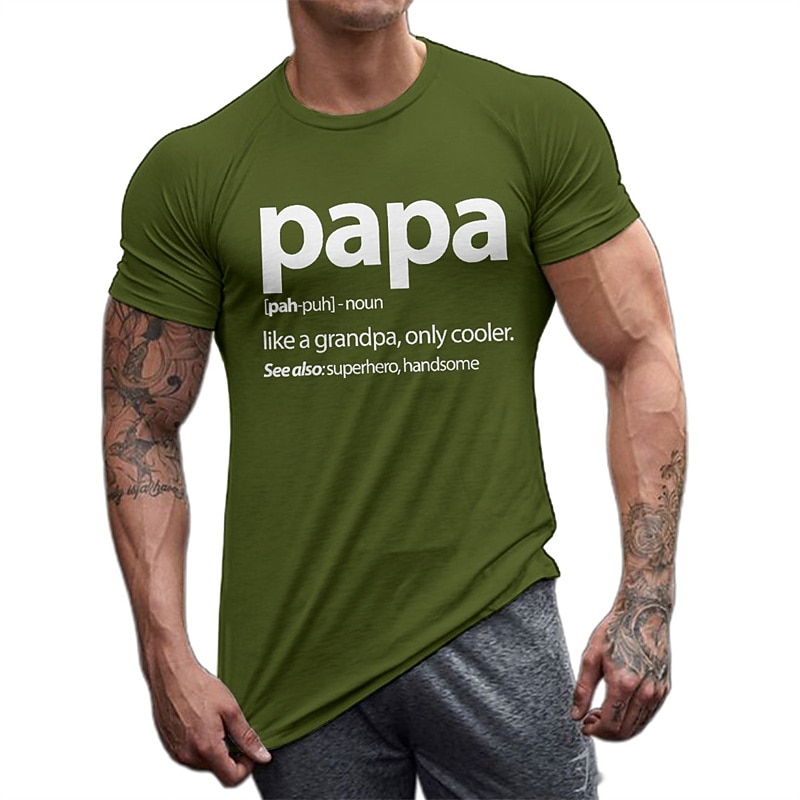 Men's Funny Papa Definition Graphic T-Shirt | Like A Grandpa, Only Cooler, Superhero & Handsome4