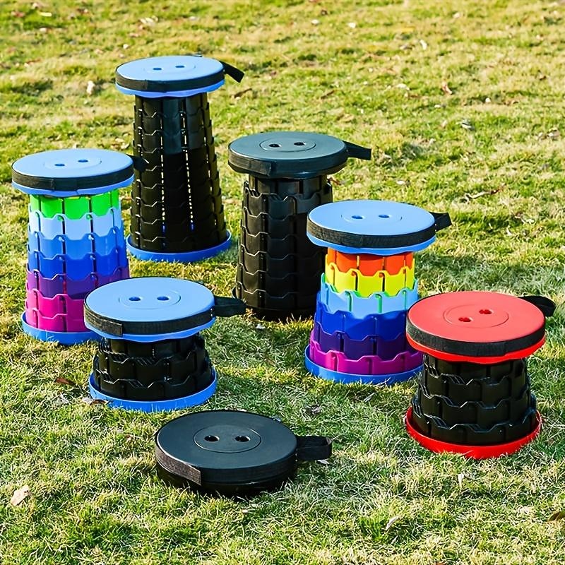 Portable Folding Stool Collapsible Stool for Queuing, Fishing, and Outdoor Camping Ultralight and Adjustable with extendable height 45cm/17.7in