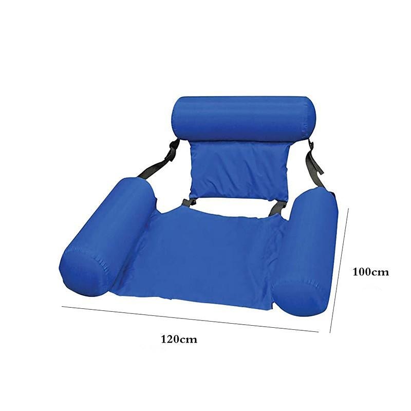Foldable Pool Seat Floating Chair Inflatable Lounge Chairs Inflatable Water Hammock Lake Float Bed Lazy Seat for Swimming Pool4