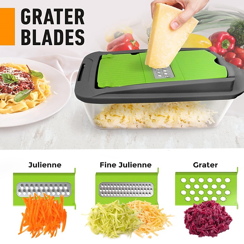 Vegetable Slicer Onion Mincer Chopper Vegetable Chopper Cutter Dicer Egg Slicer with Container Multi-Functional Vegetable Cutter4