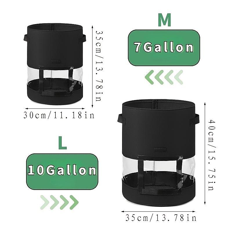 1pc Potato Grow Bag Vegetable Onion Home Garden Plant Bag With Handle PU Thickened Garden Carrot Taro Peanut Growing Bag Potato Pot2