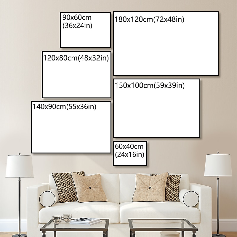 Oil Painting 100% Handmade Hand Painted Wall Art On Canvas A Family Of Four Holds An Umbrella Abstract Landscape Vintage Traditional Home Decoration Decor Rolled Canvas No Frame Unstretched3