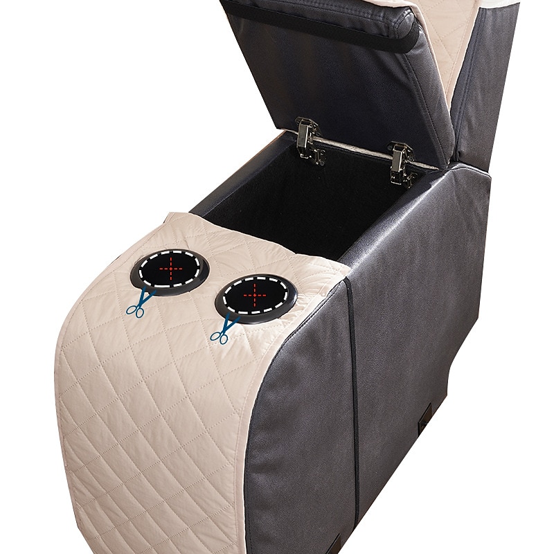 Loveseat 3 Seater Recliner Covers with Console, Burgundy Sofa Cover Couch Towel Mat for 2 or 3 Seater Recliner, Non-Slip Reclining Slipcover for Pet with Elastic Straps4