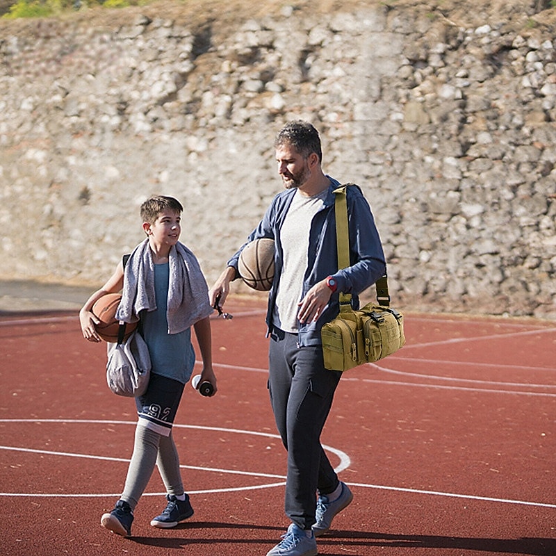 Fanny Pack Waist Bag / Waist pack Hiking Sling Backpack Wearable Multifunctional Lightweight Durable Breathable Outdoor Fishing Hiking Climbing Military Oxford Cloth Black Army Green Khaki2