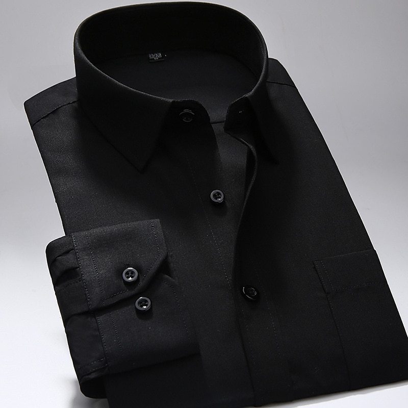 Men's Dress Shirt Non Iron Shirt Stripes and Plaid Wedding Office & Career Light Pink Black White Pink Long Sleeve Shirt Collar All Seasons Clothing Apparel4