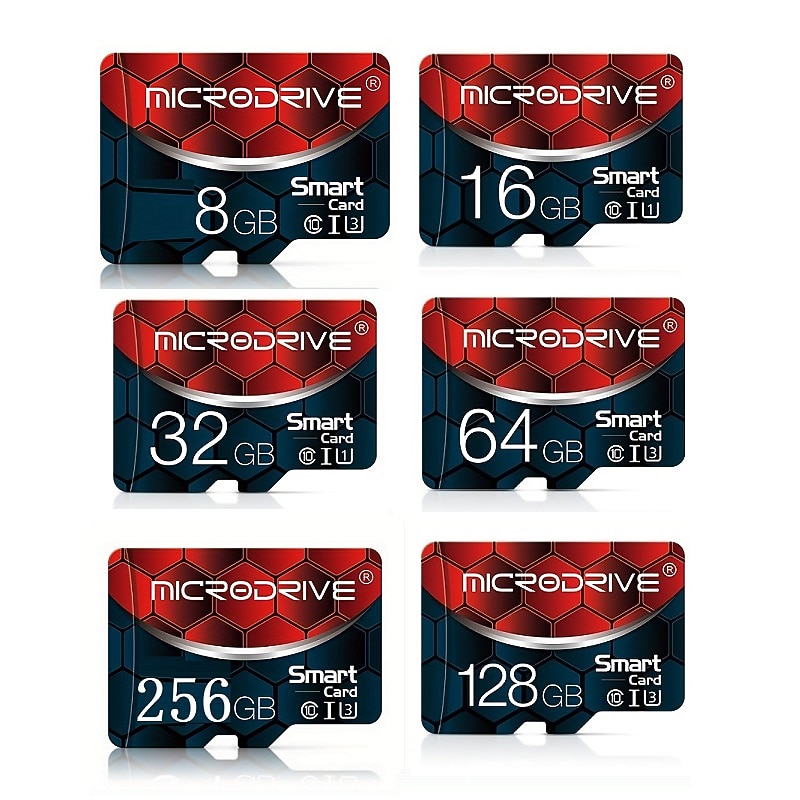 Memory Card Class 10 High Speed 128GB 64GB 32GB 16GB SD U3 TF Memory Card Flash Micro Tf SD Card Storage Expansion SD Adapter for Smart Phone DVR