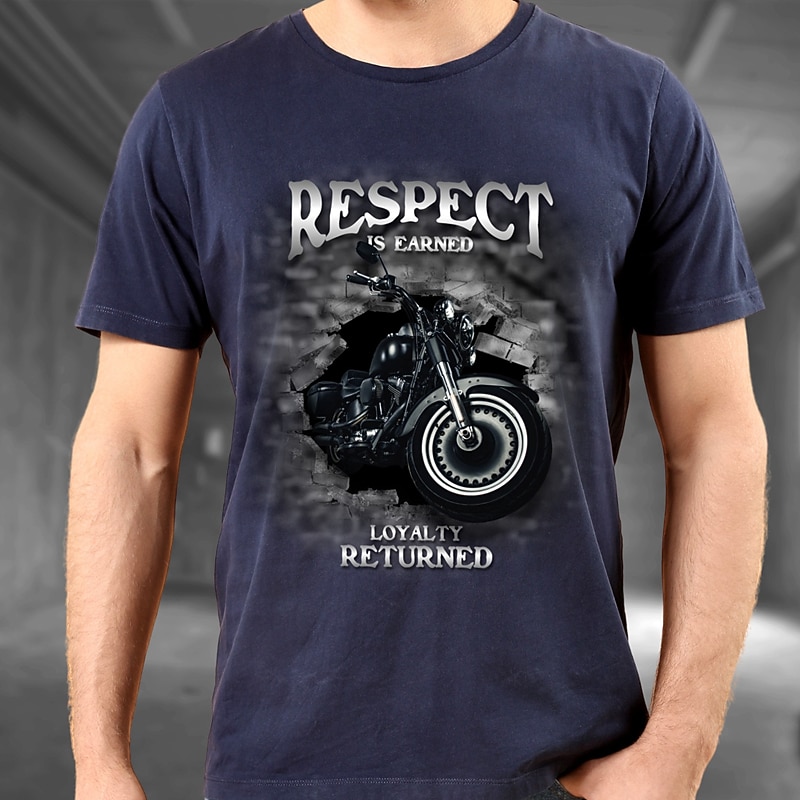 Men's Plus Size Big Tall T shirt Tee Tee Graphic Tee Crewneck Black Blue Short Sleeves Outdoor Going out Print Letter Graphic Prints Clothing Apparel Cotton Blend Stylish Casual Tops2