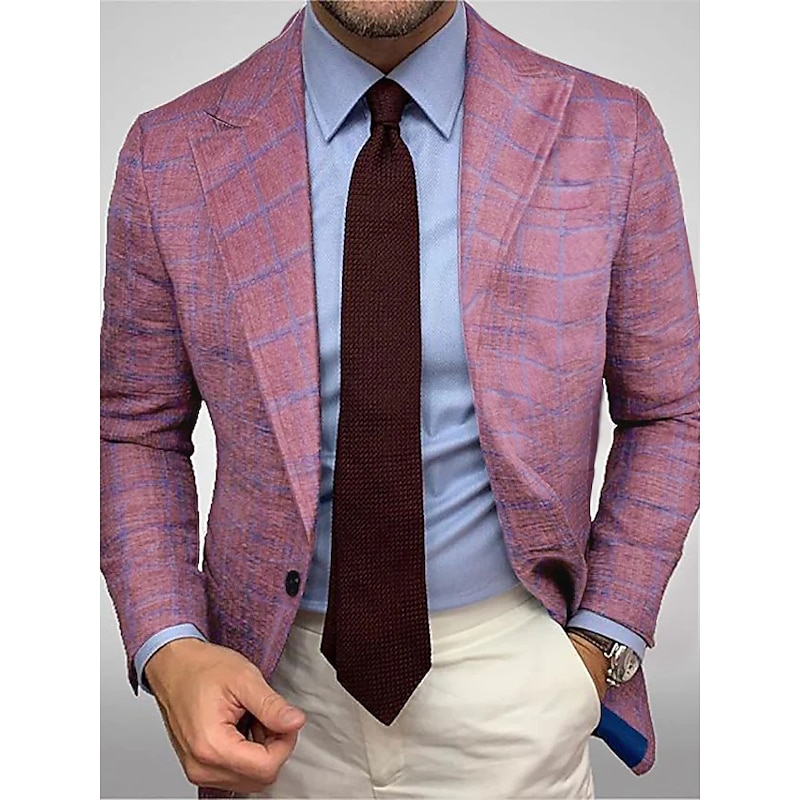 Men's Blazer Jacket Sport Coat Casual Wine Blue Regular Fit