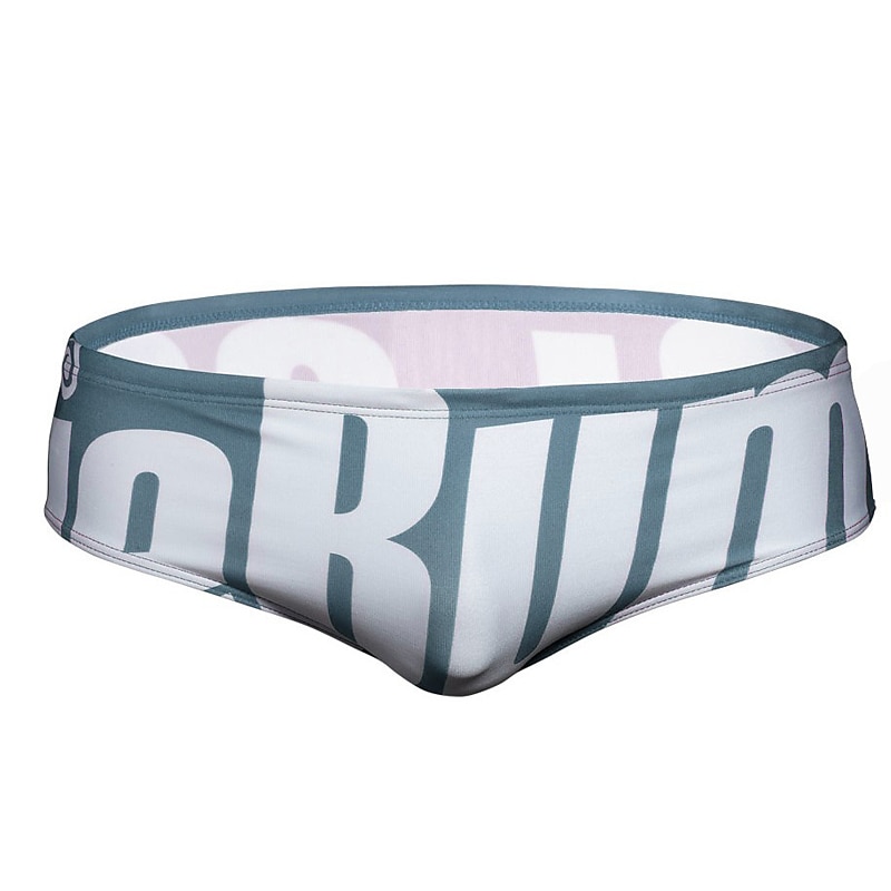 Men's Swimwear Swim Shorts Swim Briefs Print Letter Breathable Soft Outdoor Casual Daily Hawaiian Stylish Blue Purple Micro-elastic3