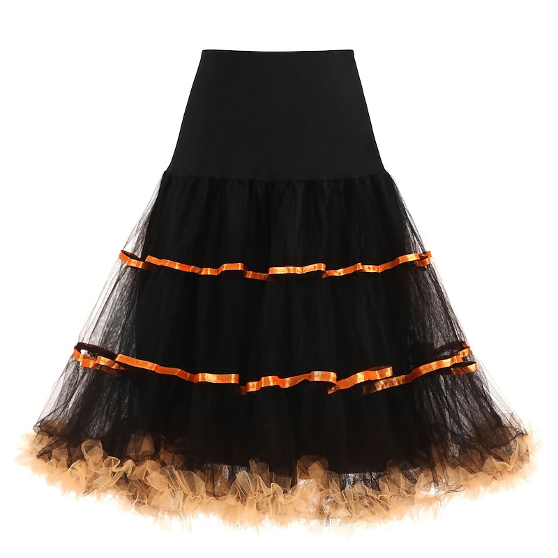 1950s Princess Knee Length Petticoat Hoop Skirt Tutu Under Skirt Fancy Dress Women's Party / Evening Prom Bachelorette Party Adults' Skirt4
