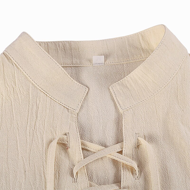 Medieval Steampunk 17th Century Blouse / Shirt Pirate Viking Elven Fancy Dress Men's Pirate Fantasy Masquerade Casual Daily Adults' Shirt4