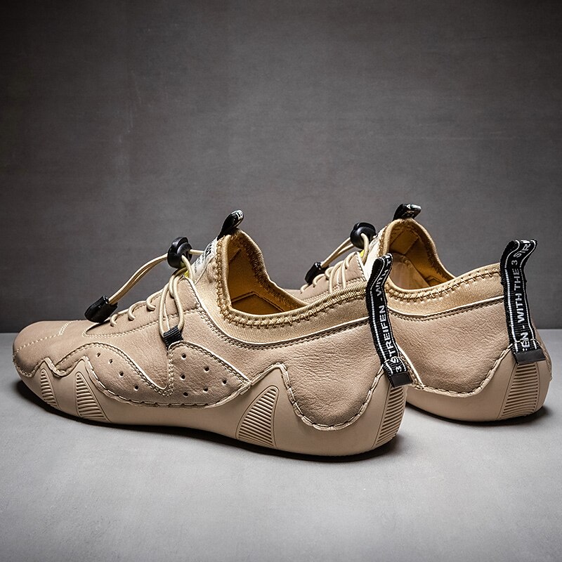 Men's Casual Faux Leather Sneakers – Lightweight Breathable Lace-Up Shoes, Stylish Non-Slip Walking Footwear for Daily Wear & Outdoor Activities4