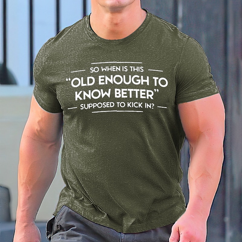 Men's Quotes & Sayings T Shirt Graphic Tee Cotton Short Sleeve Graphic Shirt Black Blue Green Comfortable Tee Vacation Daily Wear Fashion Designer Clothing3