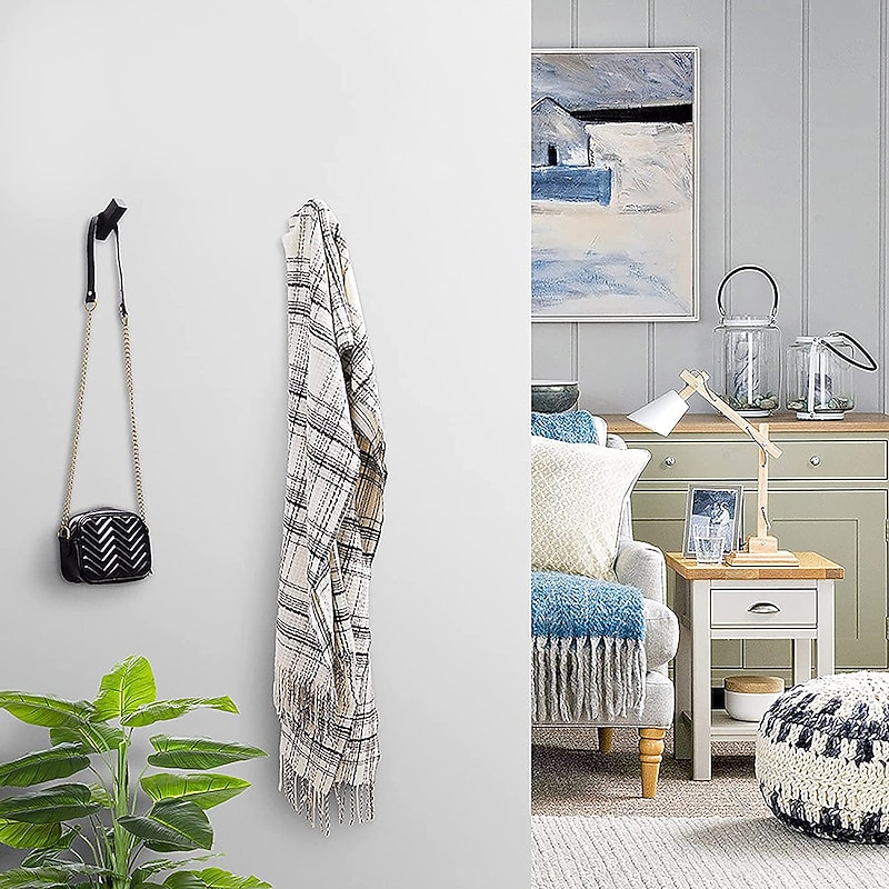 5pcs Towel Hooks Matte Black Robe Hook, Wall Mounted Modern Hooks SUS 304 Stainless Steel Heavy Duty Wall Hooks Waterproof for Bathroom Bedroom Entryway Coat Mudroom Garage3