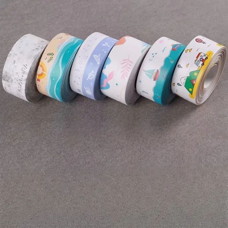 Toilet Glue Sticker, Kitchen Waterproof Oil-proof And Mildew-proof Table Corner Wall Corner Beautification Sticker 3cm*1.5m(1.5*59.06")2