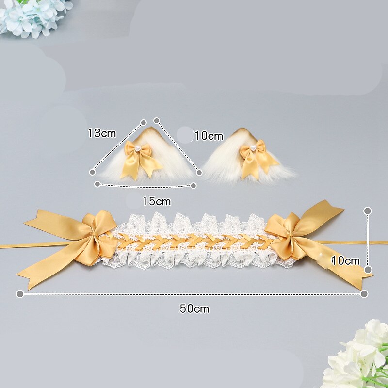 CAT KO Kawaii Ear Headband Kuromi Hairpin Lolita  Halloween Cosplay Cute Headwear Lace maid Hair Accessory Headband for Women Girls2