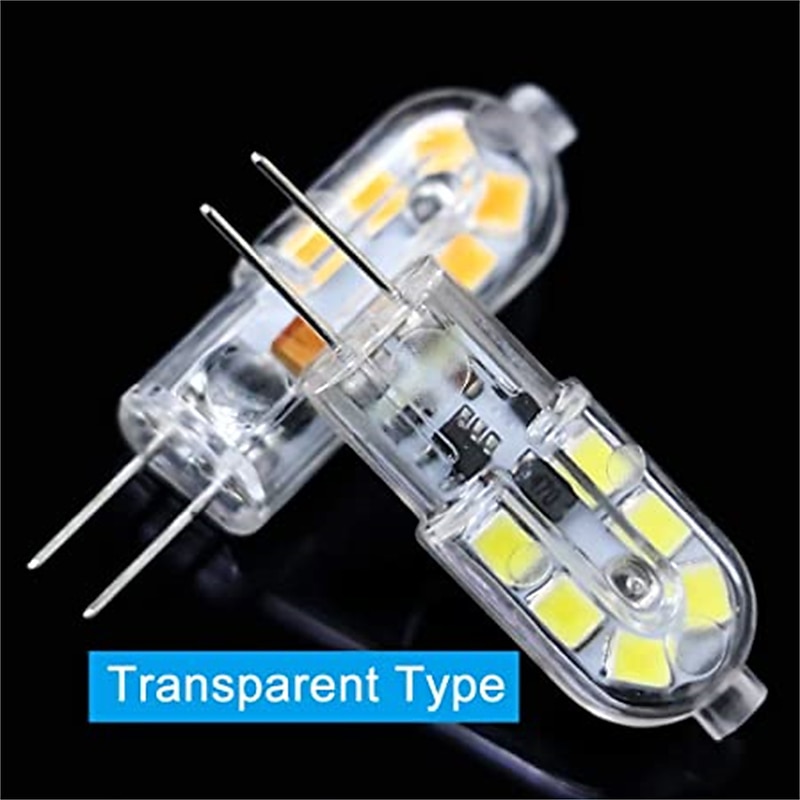 10pcs 2W G4 LED Bulb SMD2835 12leds Bi-Pin Base 20W Halogen Bulb Equivalent AC/DC 12 Volt Warm White White 3000K 6000k 360 Degree3