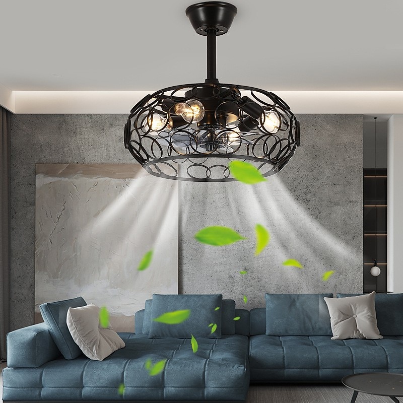 Ceiling Fan with Lights and Remote, 19.5