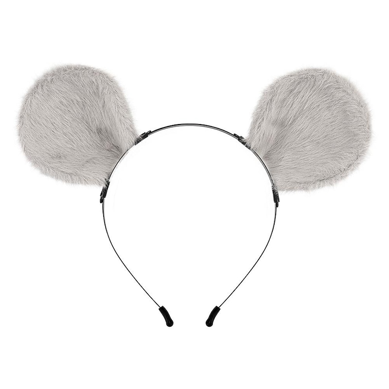 Handmade Simulated mouse Headband and Faux Fur Tail for Halloween Cosplay Party Costume Accessories3