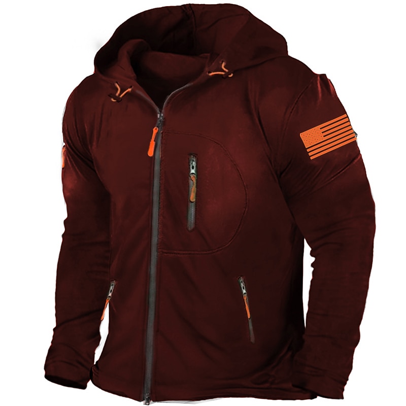 Men's Plain Long Sleeve Sweatshirts  Hooded Streetwear Basic Sports & Outdoor Sports Fall Winter Black Wine Navy Blue Clothing Apparel Designer Hot Stamping S M L XL XXL 3XL4