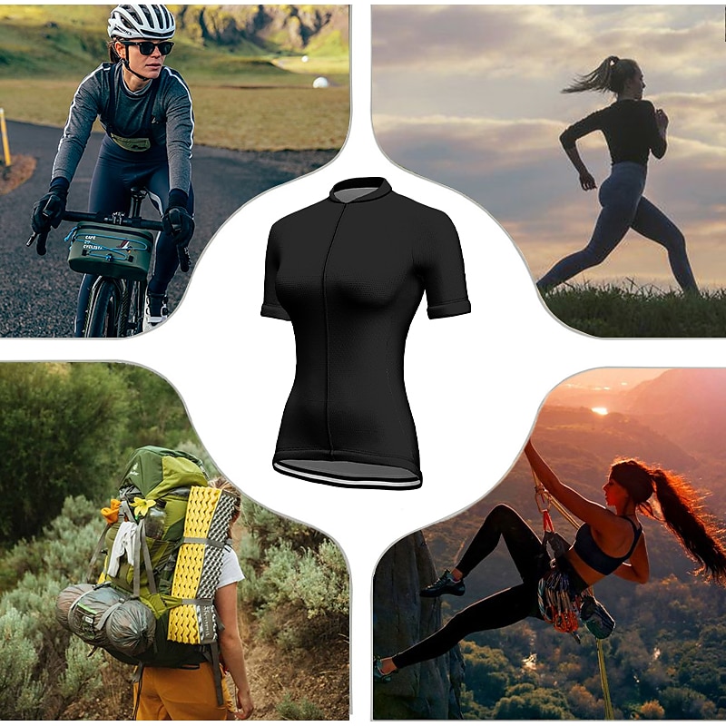 Women's Cycling Jersey Zebra Short Sleeve Bike Jersey Top with 3 Rear Pockets Mountain Bike MTB Road Bike Cycling Quick Dry Reflective Strips Back Pocket Moisture Wicking Sports Yellow Red Blue3