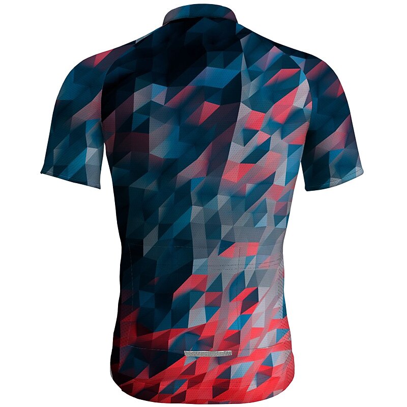 Men's Cycling Jersey Geometic Short Sleeve Bike Top with 3 Rear Pockets Mountain Bike MTB Road Bike Cycling Quick Dry Reflective Strips Back Pocket Moisture Wicking Sports Blue Orange Green Clothing4