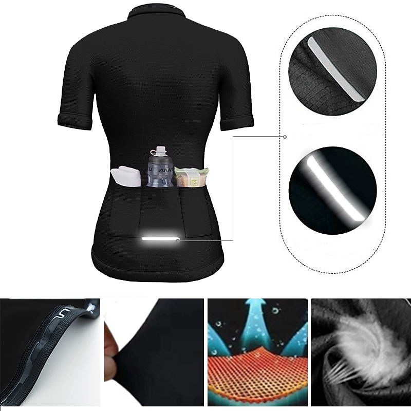 Women's Cycling Jersey Tree Short Sleeve Bike Jersey Top with 3 Rear Pockets Mountain Bike MTB Road Bike Cycling Quick Dry Reflective Strips Back Pocket Moisture Wicking Sports Yellow Red Blue2