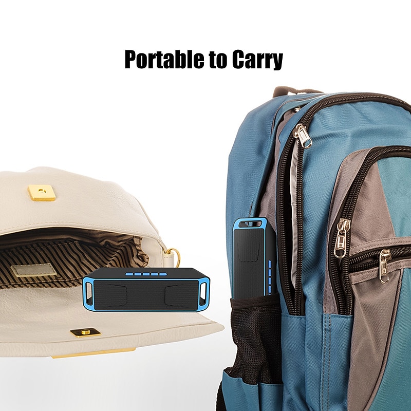 Portable Wireless Bluetooth Speakers Built-in 1800mAh Battery Power Bank Outdoor Portable TWS Speakers with Powerful Rich Bass Loud Stereo Sound 33ft Wireless Range HD Call Compatible with iPhone4