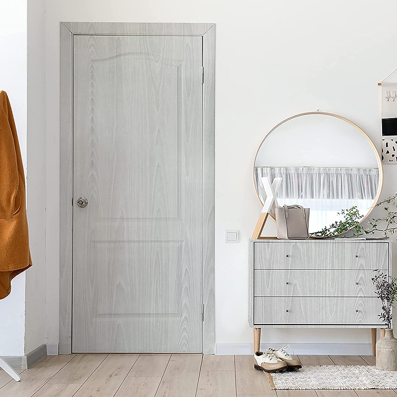 Cool Wallpapers Grey Wallpaper wood grain stickers moisture proof bedroom wardrobe table wooden door stickers old furniture renovation stickers imitation self-adhesive roll 17.72*74.78inches