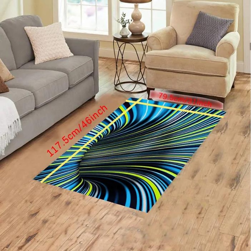 Modern Abstract 3D Vortex Area Rug Thickened Imitation Cashmere Living Room Simple Bedroom Full Bedside Blanket Sofa Home Coffee Table Non-slip Mat3