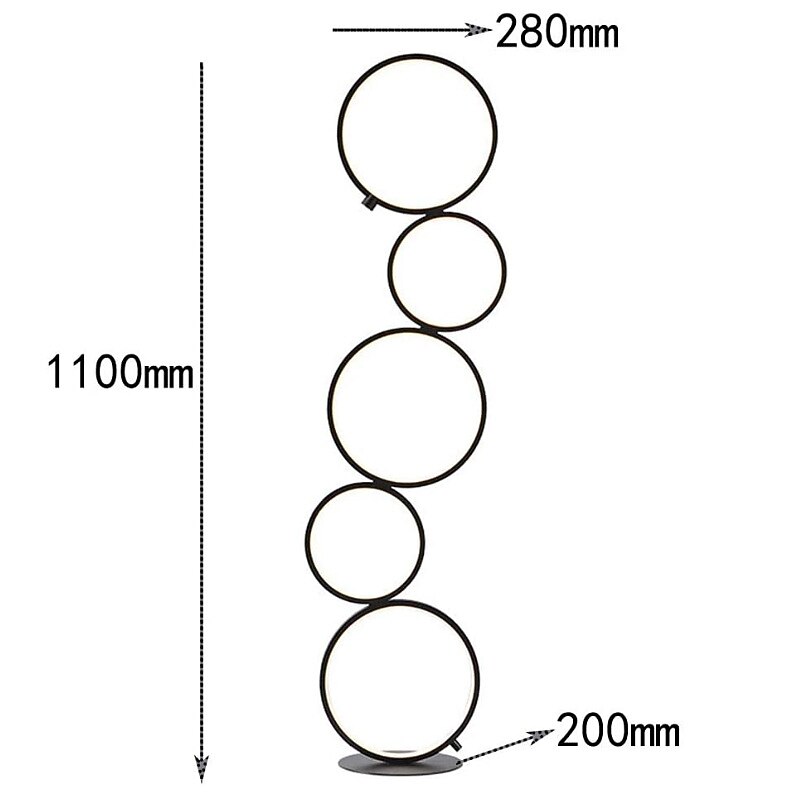 Floor Lamp Ambient Lamps / Decorative Modern Contemporary / Nordic Style LED power supply For Bedroom / Study Room / Office Aluminum 85-265V Black / White4